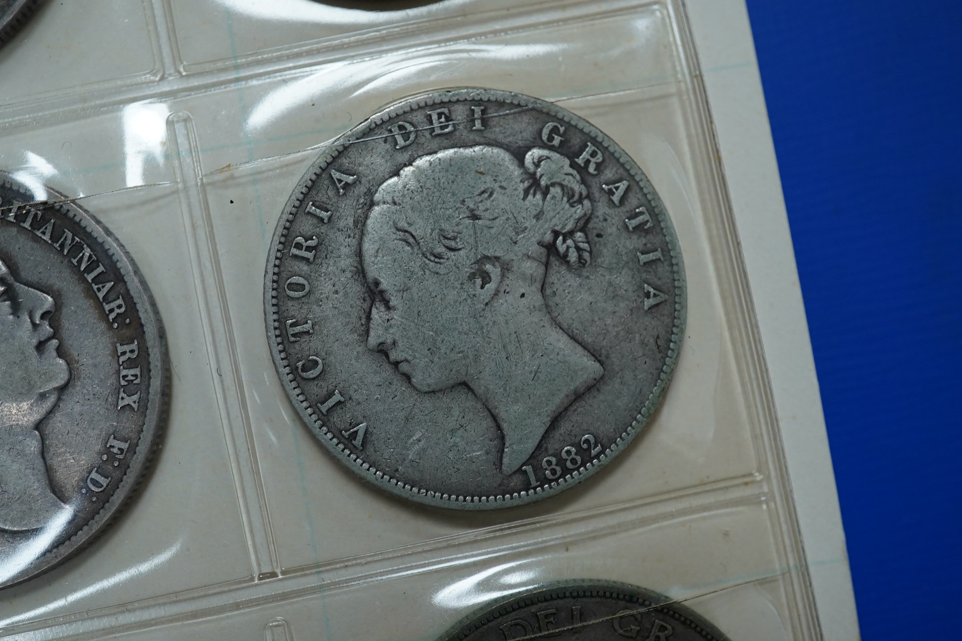 British silver coins, George II to George VI